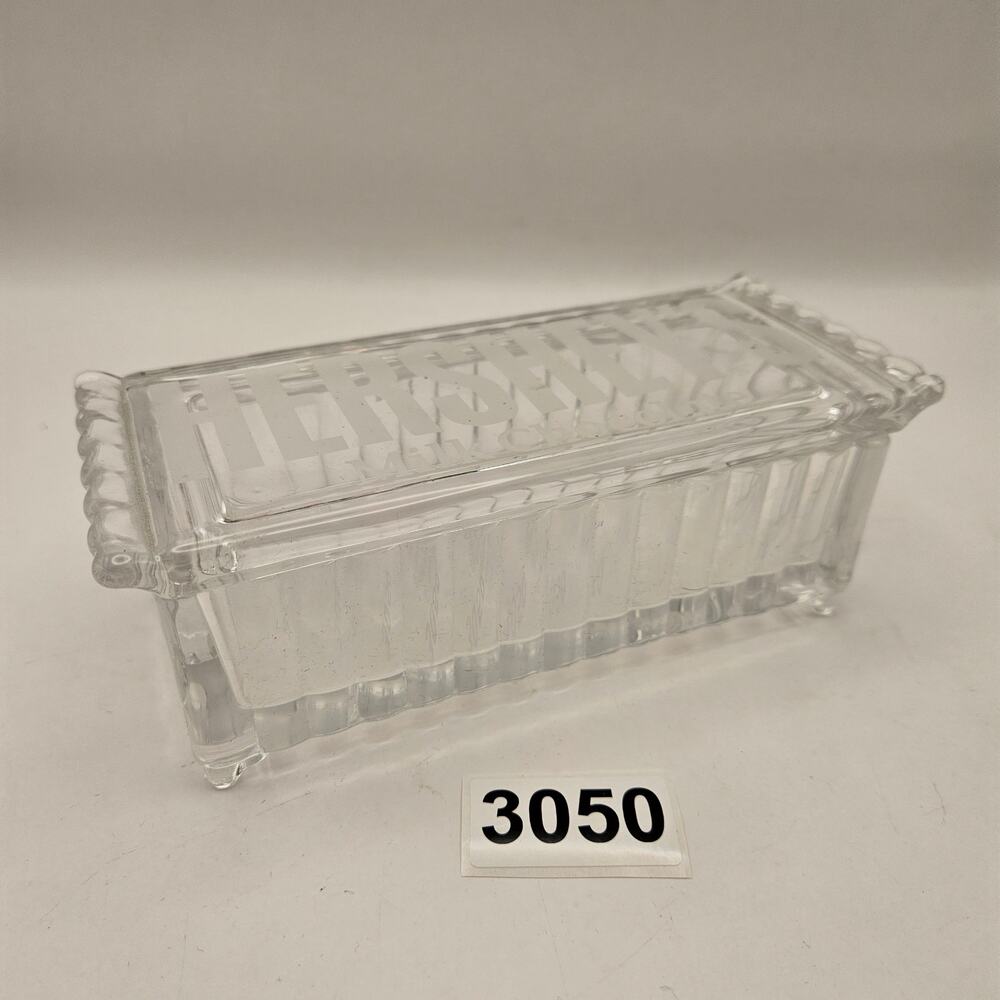 HERSHEY'S CHOCOLATE CANDY BAR DISH W LID CRYSTAL SHANNON LEAD